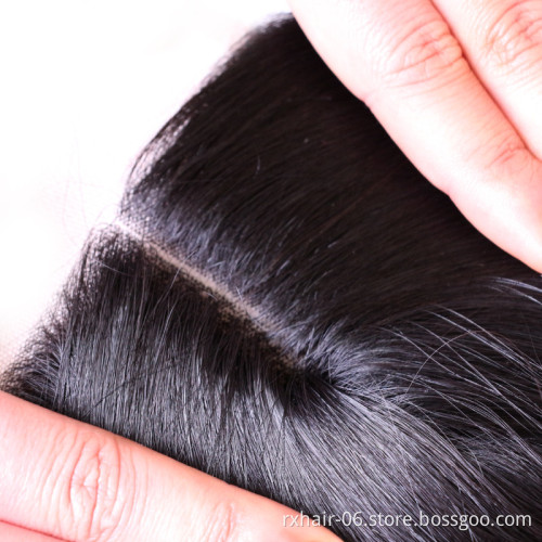 Closure 4X4 Brazilian Straight Closure Hair Raw Unprocessed Virgin Brazilian Hair